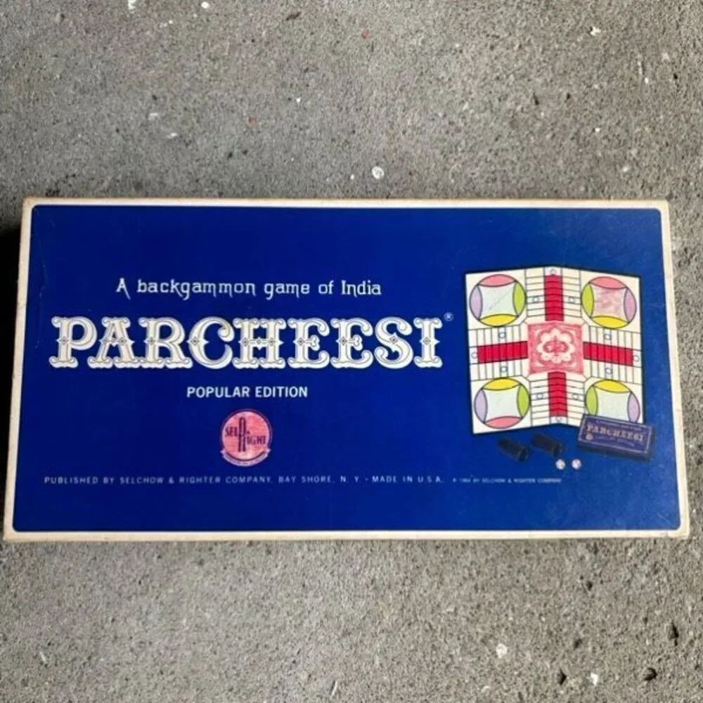 1964 Parcheesi Popular Edition Vintage Board Game *Read*